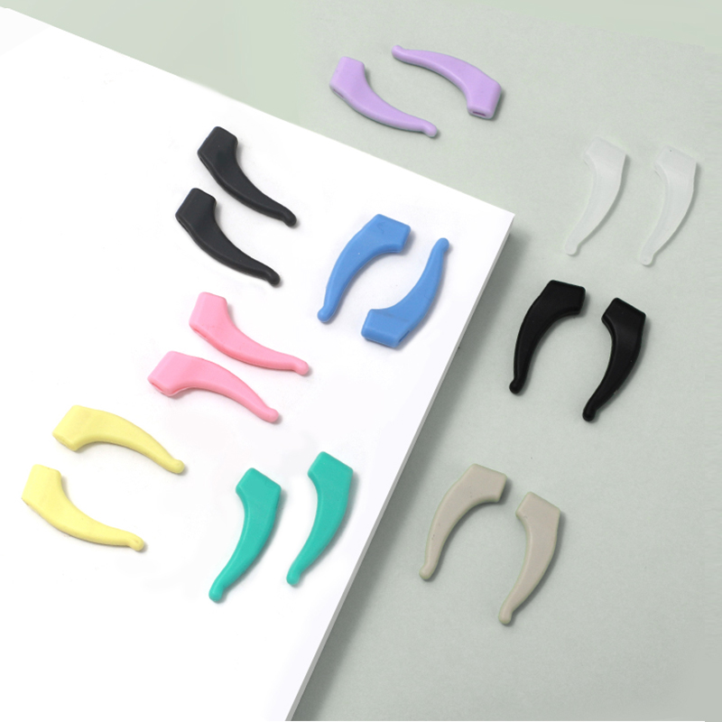 眼镜硅胶防滑耳套多彩马卡龙色硅胶耳套儿童防掉耳后挂钩卡扣托