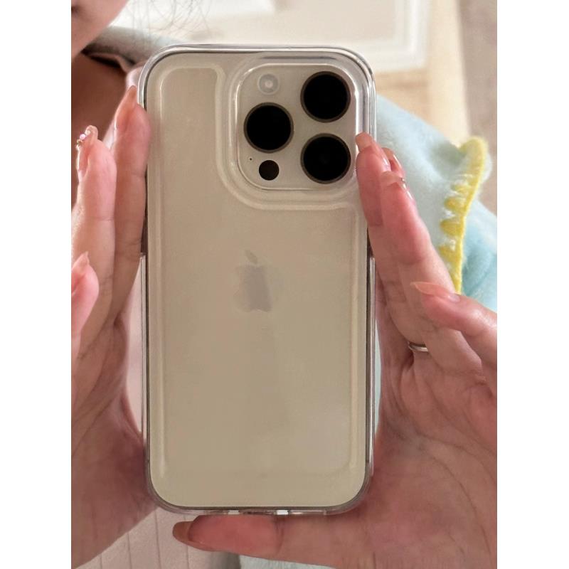 简约透明苹果14/15全包手机壳iphone13/12promax高级11女xr/xs软
