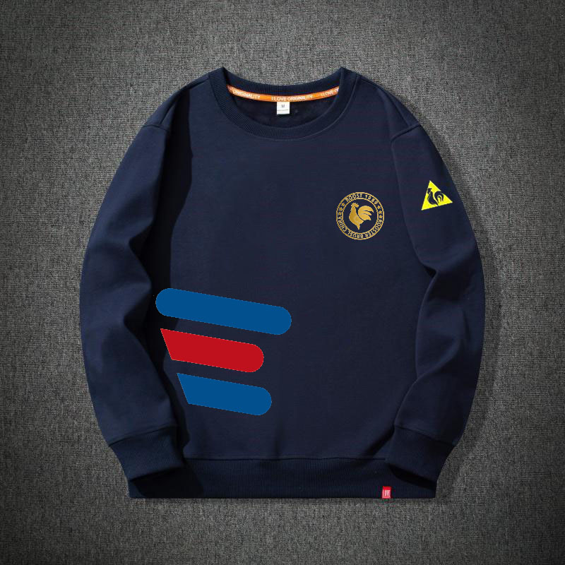 法国公鸡圆领棉质卫衣秋冬新款宽松大码时尚运动百搭男士套头长袖