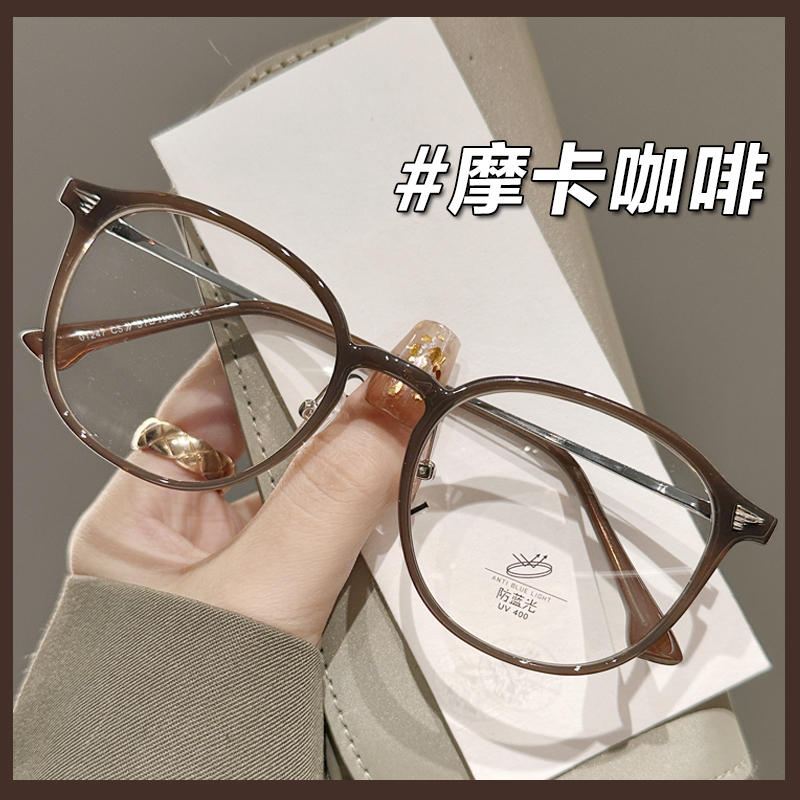 韩系ins超轻圆框近视眼镜女可配度数散光镜片素颜神器眼睛框架男