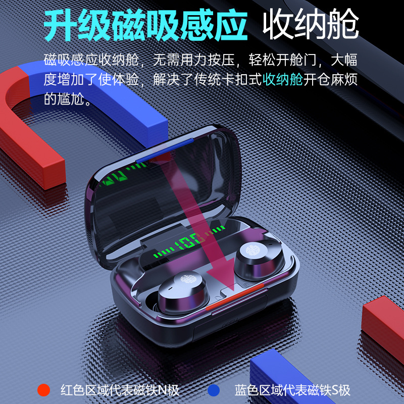 无线5.1蓝牙耳机高音质超长听歌情侣双耳入耳式运动苹果安卓通用