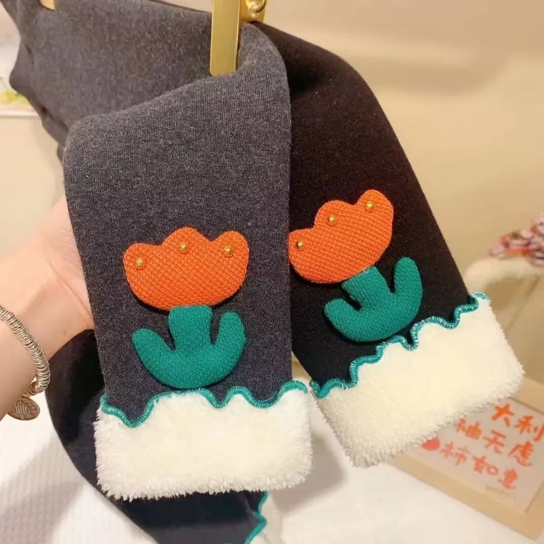 女童冬装加绒打底裤儿童秋冬季加厚一体绒外穿洋气宝宝抗寒保暖裤