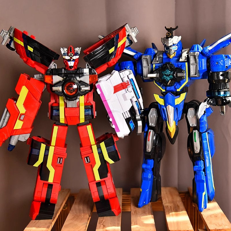 巨神战击队变形益智玩具3超救分队冲锋爆裂旋天战机王变形机器人