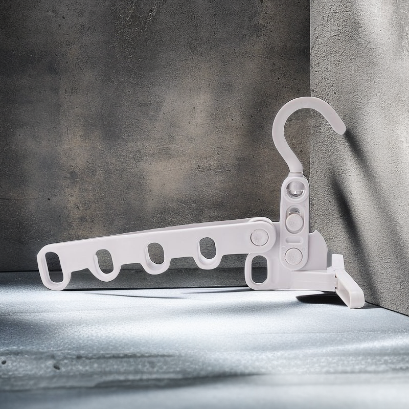 多功能可折叠5孔晾衣架   旅行出差酒店便携式室内晾衣神器