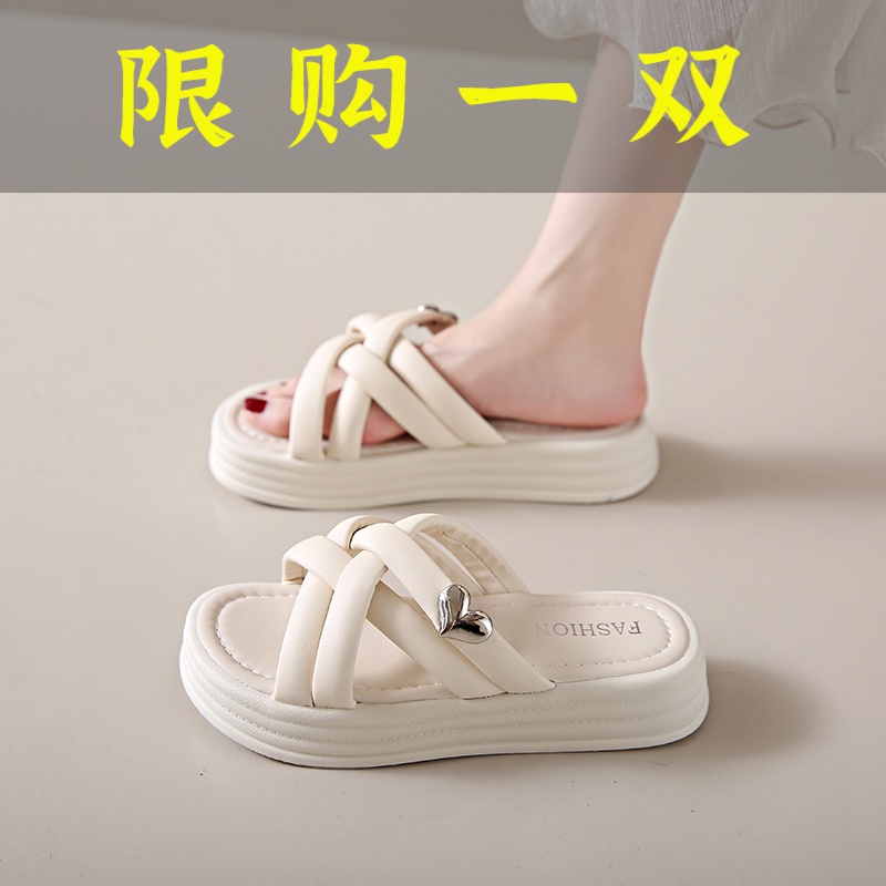 百丽纯爱仙女风网红爆款拖鞋女夏季外穿超火软底防滑凉拖2023新