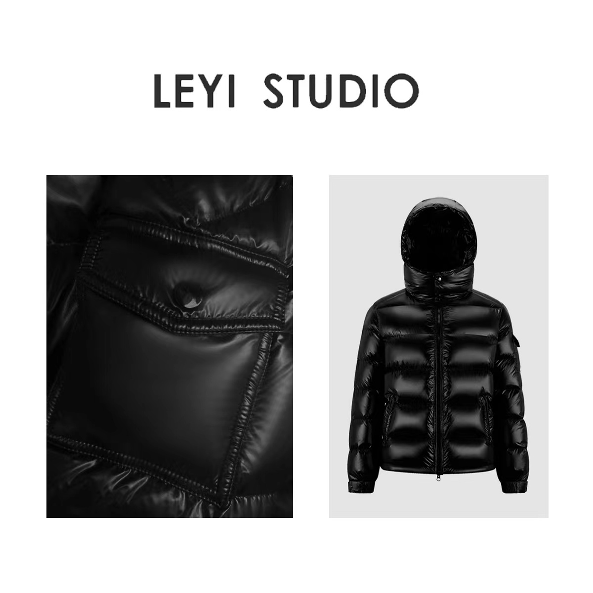 LEYI MA*YA90鹅绒可拆卸连帽短款加厚超保暖羽绒服雪山外套-23102