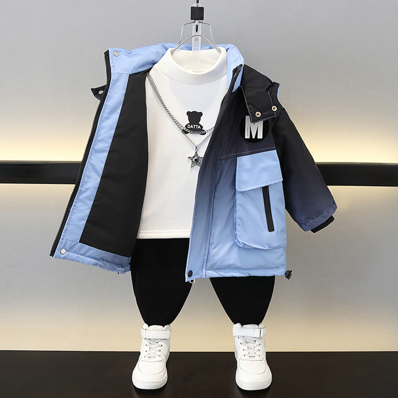 男童羽绒服2023新款痞帅宝宝冬季棉服儿童加厚冬装鸭绒保暖外套