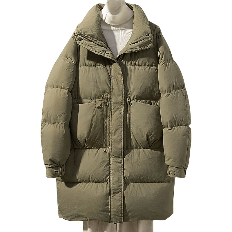 【品牌奥莱】丝柏舍2023冬装长袖宽松翻领90绒羽绒服S34R2656Y