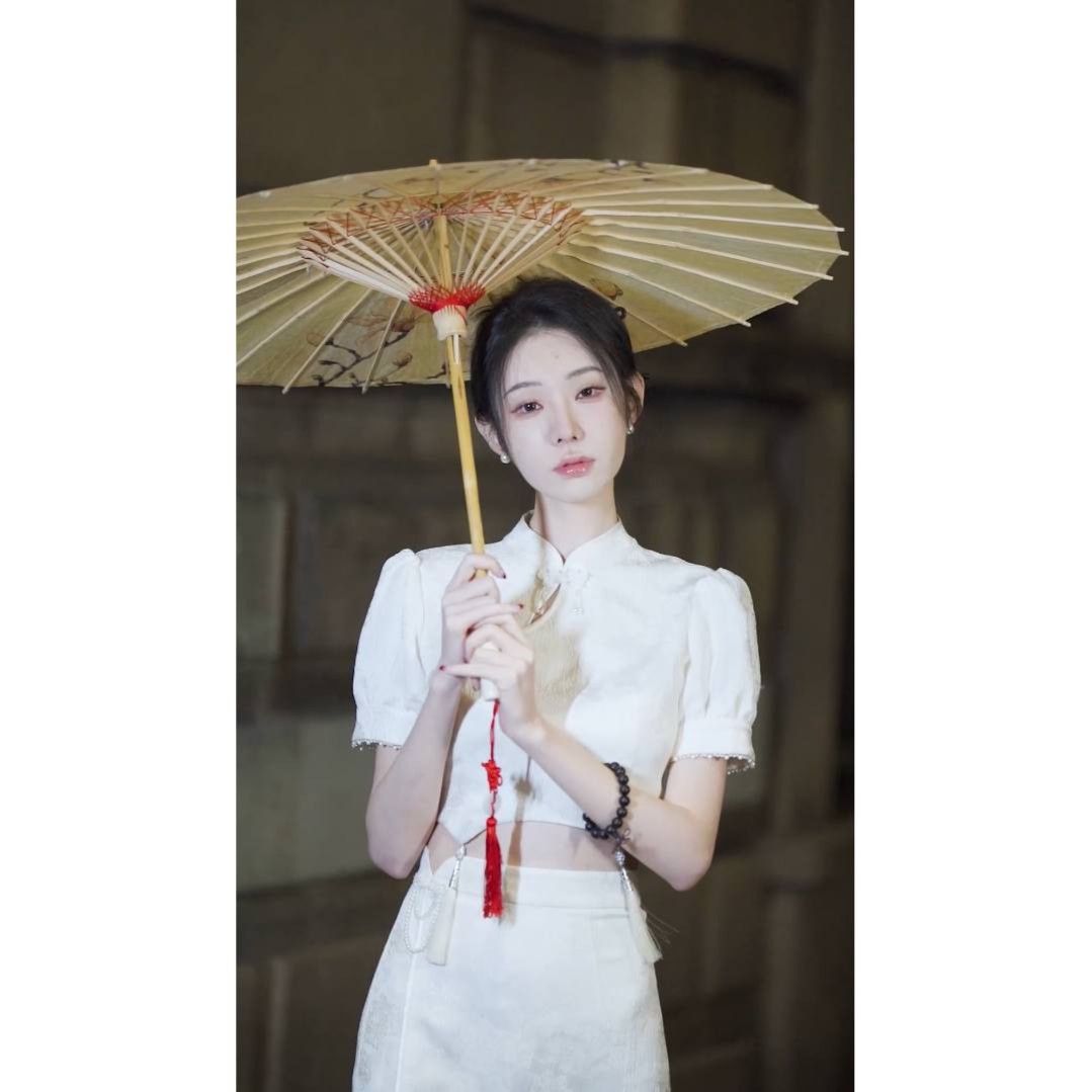 【雅乔定制】清秋新中式短款小上衣+提花半裙两件套DYYK-23020021