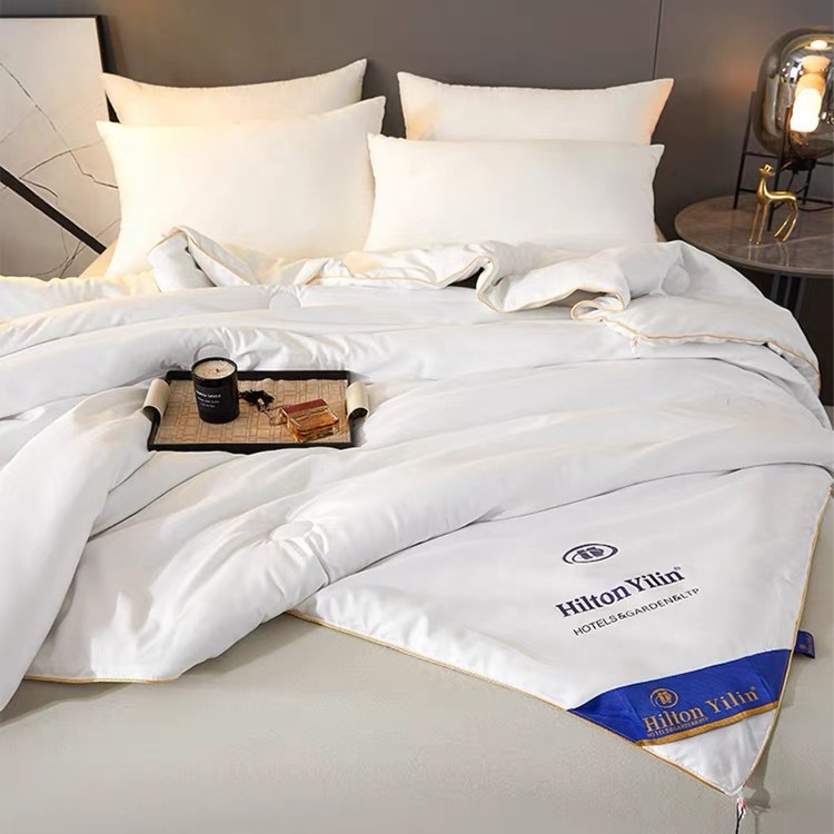 希尔顿亿琳蚕丝被100桑蚕丝春秋被夏凉被空调被学生薄被子冬被芯