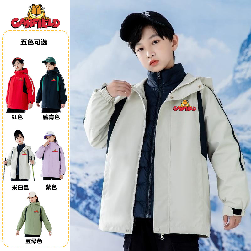 【徐海为推荐】加菲猫2023新款可拆卸三穿冲锋羽绒服PPG343339
