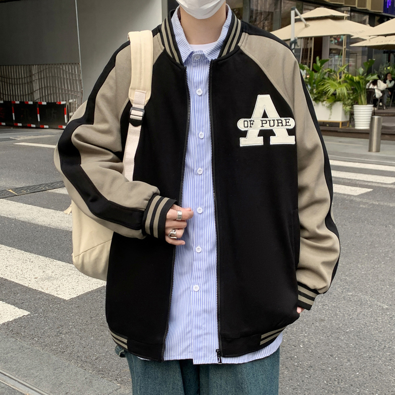 春季新款青少年休闲棒球服外套男士潮流韩版学生帅气夹克时尚上衣