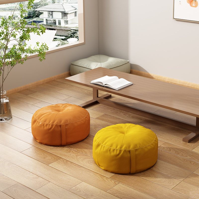 榻榻米飘窗圆形厚实蒲团坐垫家用布艺软垫客厅地上小茶几久坐舒适