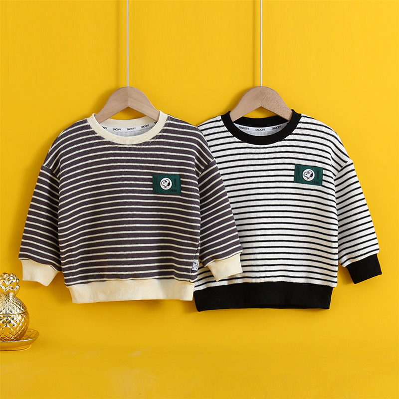 【XL福利款】史努比2023新款儿童童装套头条纹卫衣AQS025-AI028