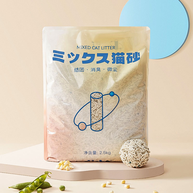 爆款neku猫砂豆腐猫砂膨润土混合砂除臭无尘可冲马桶膨润土猫沙