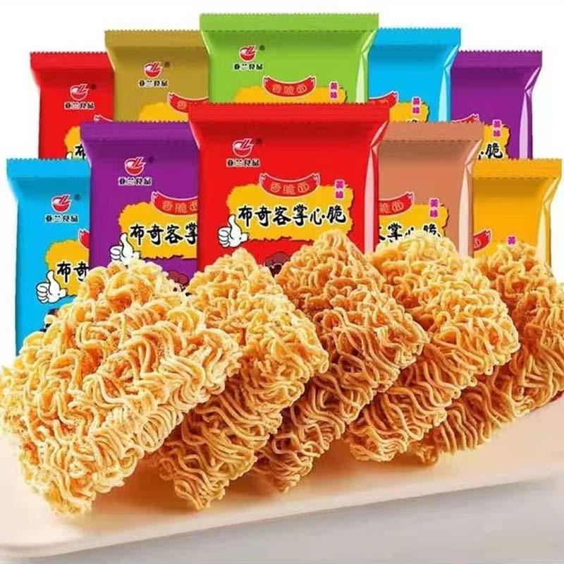 巧克力掌心脆干吃面干脆面包多味混装点心面小食品整箱方便面笋1g