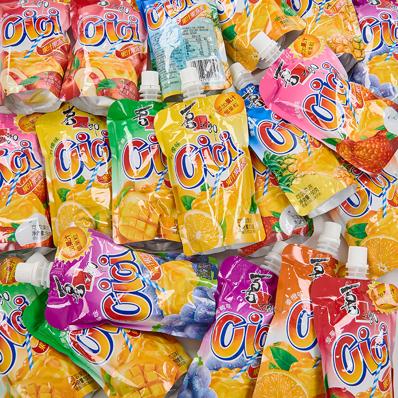 之郎cici果汁吸吸冻果冻爽儿童学生蒟蒻网红休闲零食品吸的冻笋0g