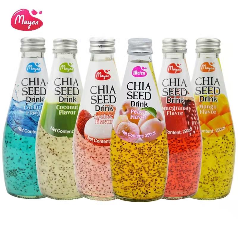 ml瓶泰国美恩奇亚籽芒果荔枝椰子石榴混合水果桃汁饮料笋1g