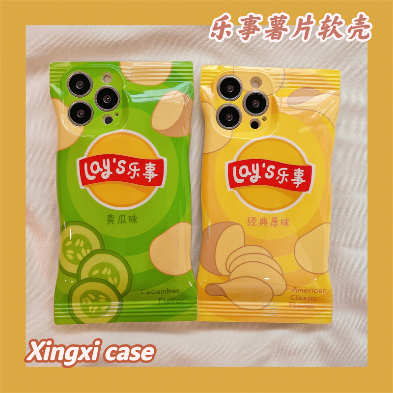 创意薯片苹果14plus手机壳新款iPhone13/12promax防摔11保护套xr