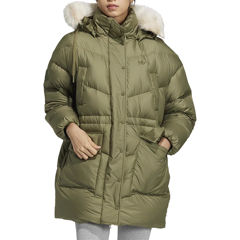 adidas/阿迪达斯女子冬季休闲保暖连帽羽绒服外套
