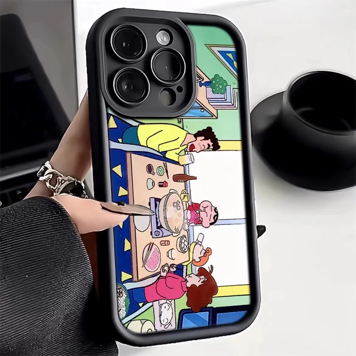 苹果全包14promax硅胶小新一家15Pro手机壳iPhone13/12Pro/11卡通
