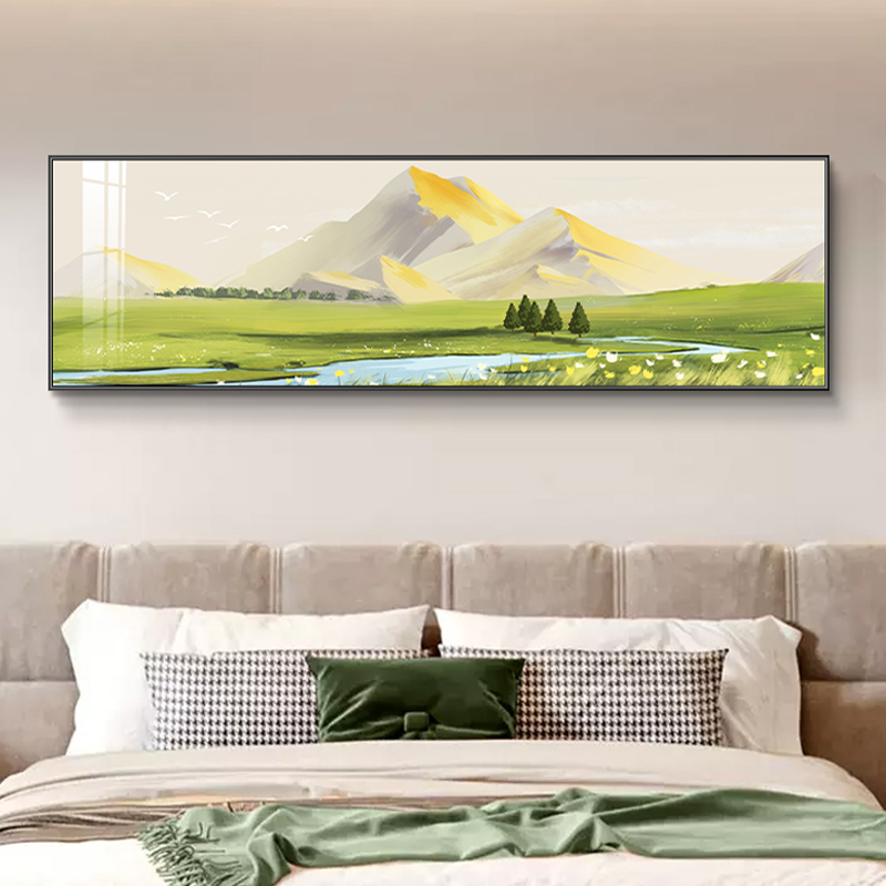 【银河】质感清新卧室装饰画150*40