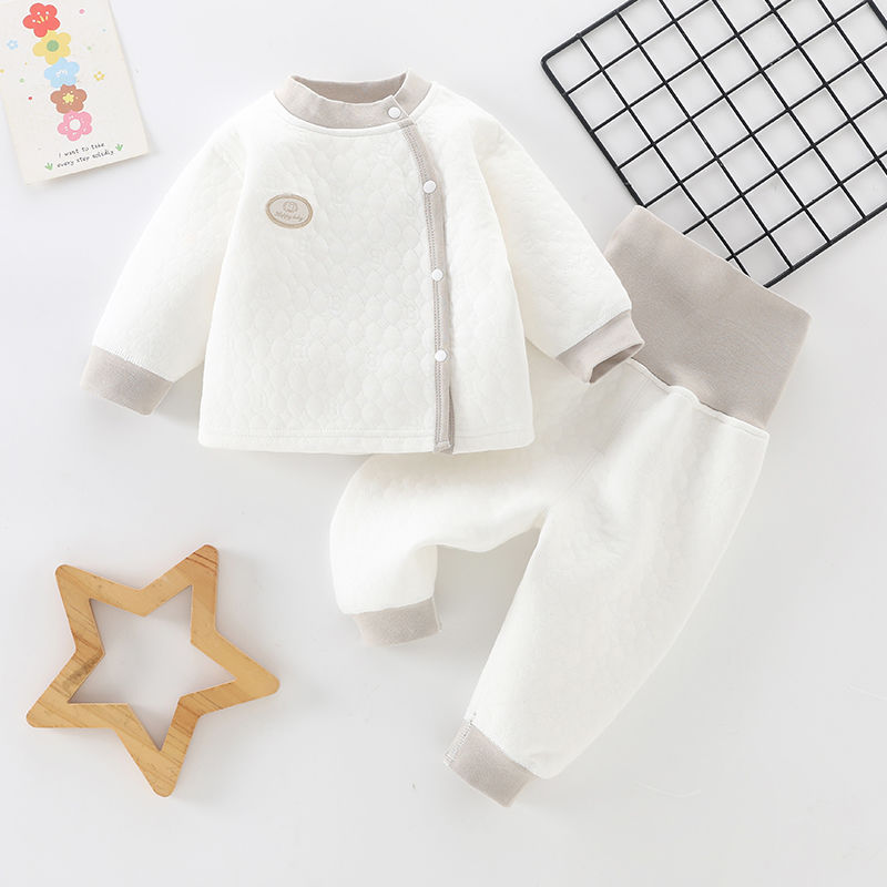 辰baby婴儿保暖内衣套装加厚新生儿秋冬款衣服男童女童夹棉宝宝睡