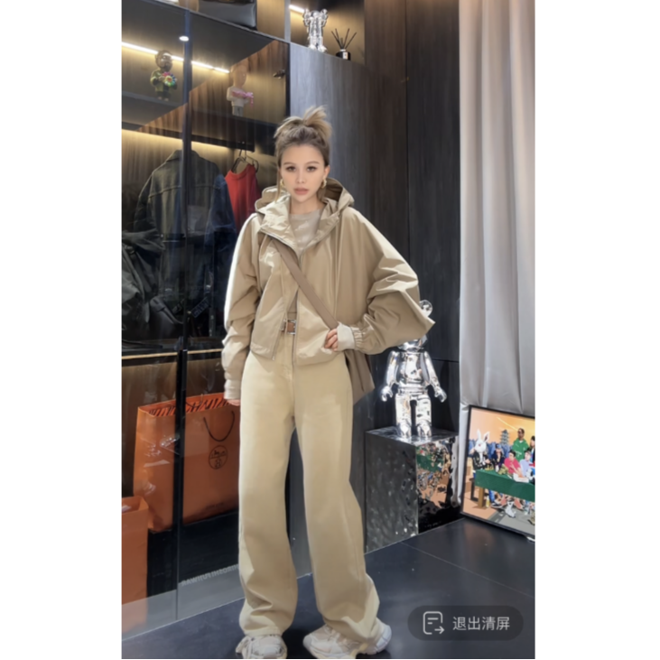 【邹邹推荐】三角外套  高品质百搭显瘦连帽外套 63978