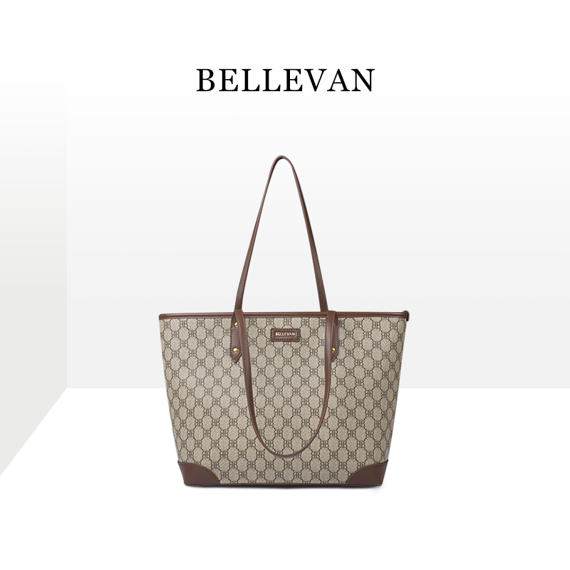【BELLEVAN】轻奢时尚女士托特包新款百搭单肩包休闲大号托特包立体