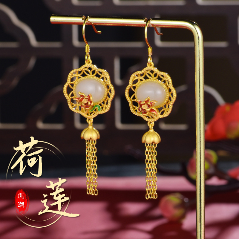 国潮风【高货版】时尚百搭新中式复古配旗袍汉服轻奢耳环