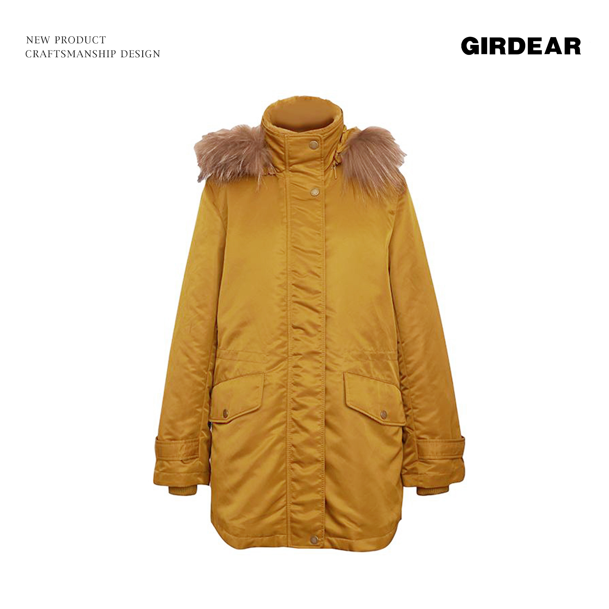 GIRDEAR/哥弟新款秋冬热力感时髦时尚保暖两件套棉服外套1400548