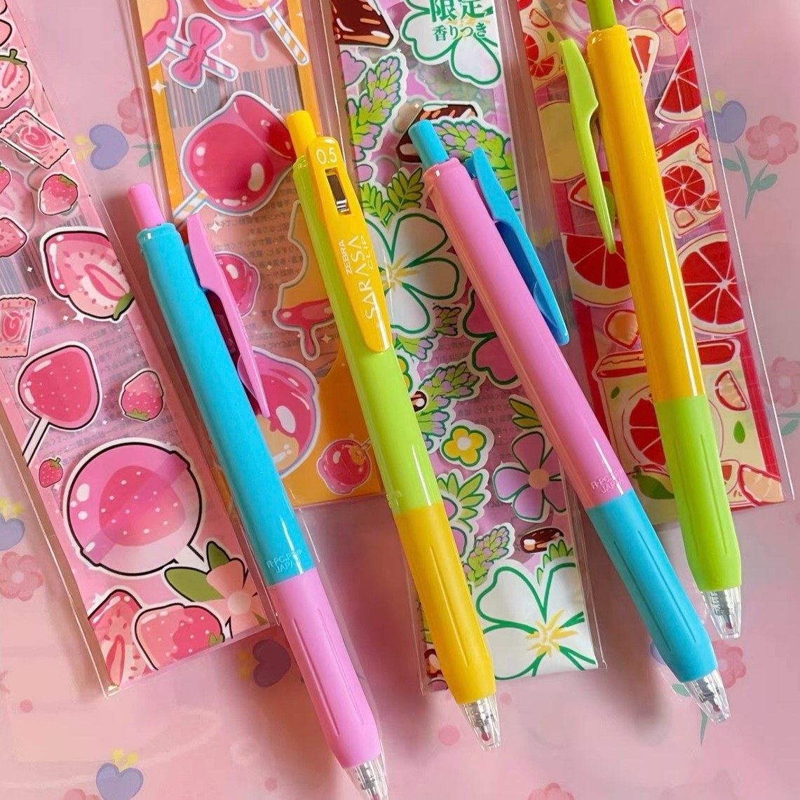 ZEBRA斑马限定jj15糖果乐园可爱撞色香味限定黑色中性笔0.5mm
