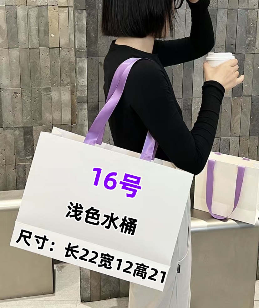 [16号 ]2024新款休闲百搭手提浅色水桶包#k16