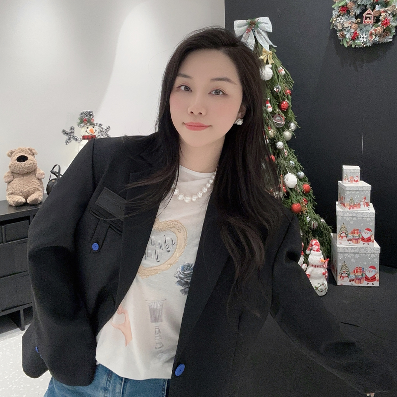 Art Cross&村上隆太阳花联名款 男女同款潮牌宽松西装外套