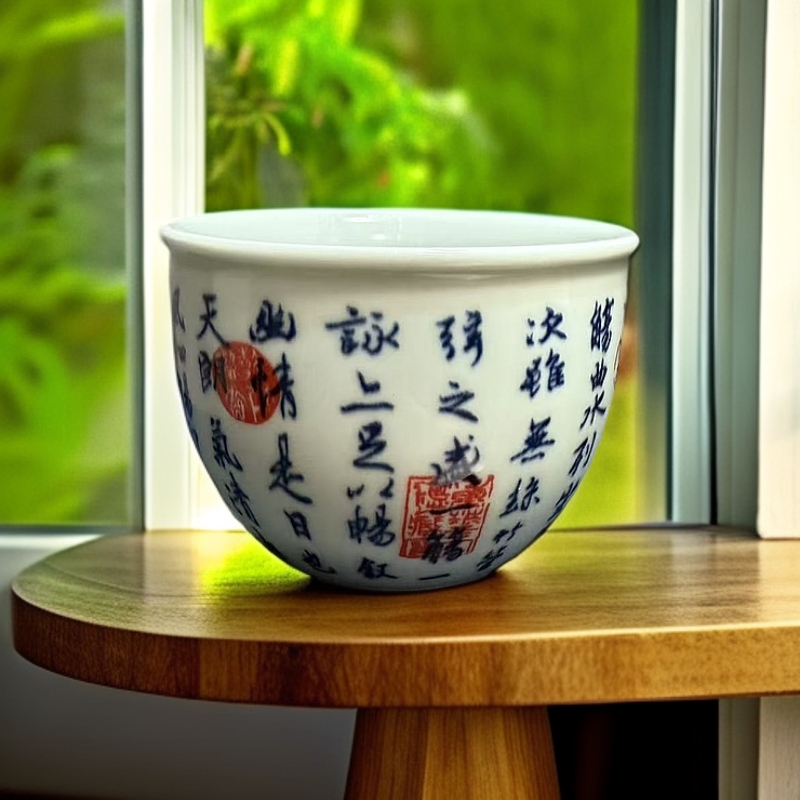 （直播间代拍链接，所见即所得）粉彩陶瓷杯