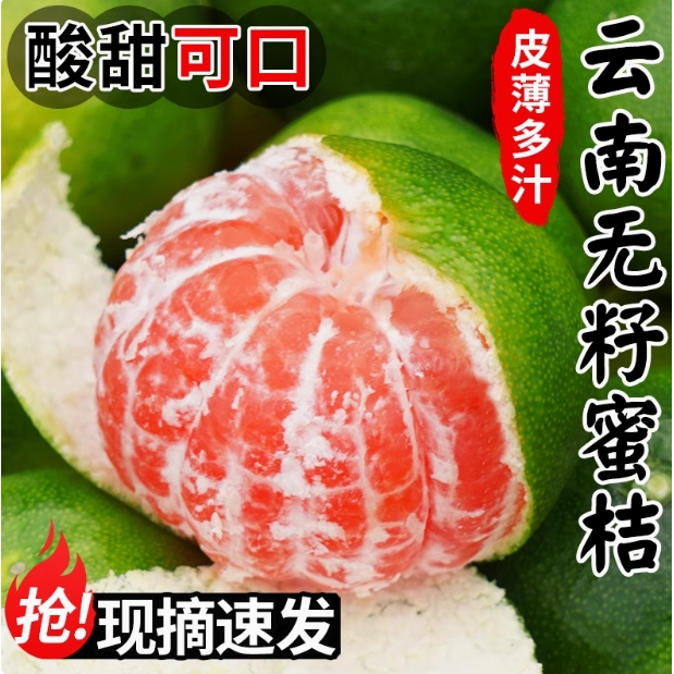 云南现摘青皮无籽蜜橘酸甜多汁应季新鲜水果适合孕妇酸酸甜甜