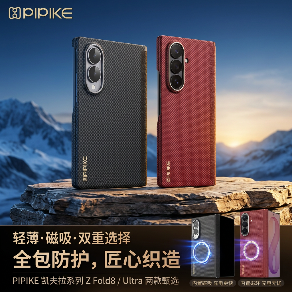 【新款上新】适用于三星 Fold8/Fold8Ultra手机壳凯夫拉防摔磁吸壳商品图