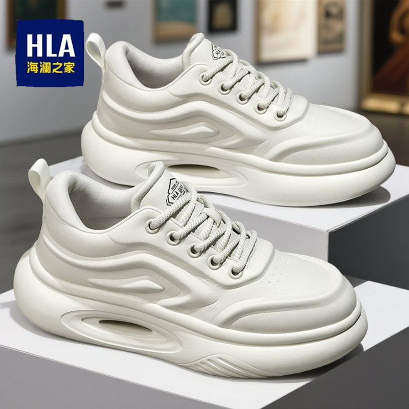 HLA/海澜之家男鞋冬季【虫洞科技】面包小白鞋防滑运动鞋休闲鞋棉鞋商品图