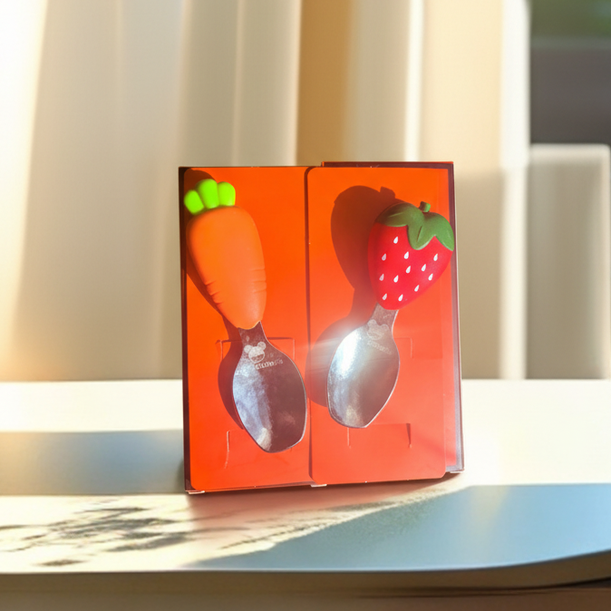 【儿童钛勺】希乐星际熊幼儿勺子辅食勺可爱创意短柄家用纯钛勺子