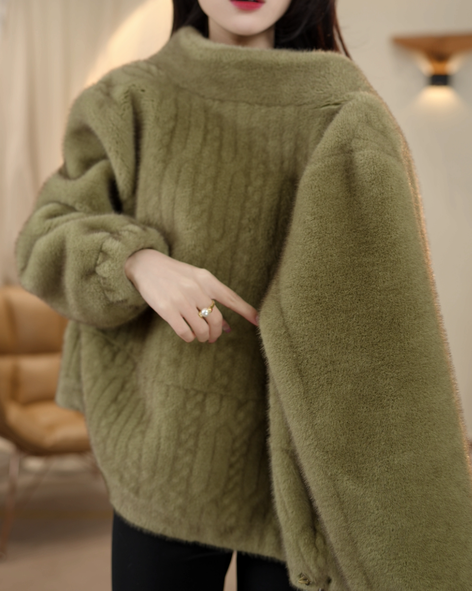 【Jin】麻花纹时尚气质休闲百搭高级感减龄显瘦纯色立领外套1