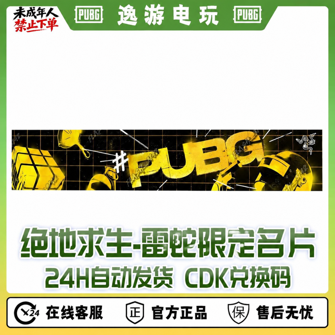 绝地求生PUBG皮肤CDK雷蛇联名定制限定名片CDK兑换码
