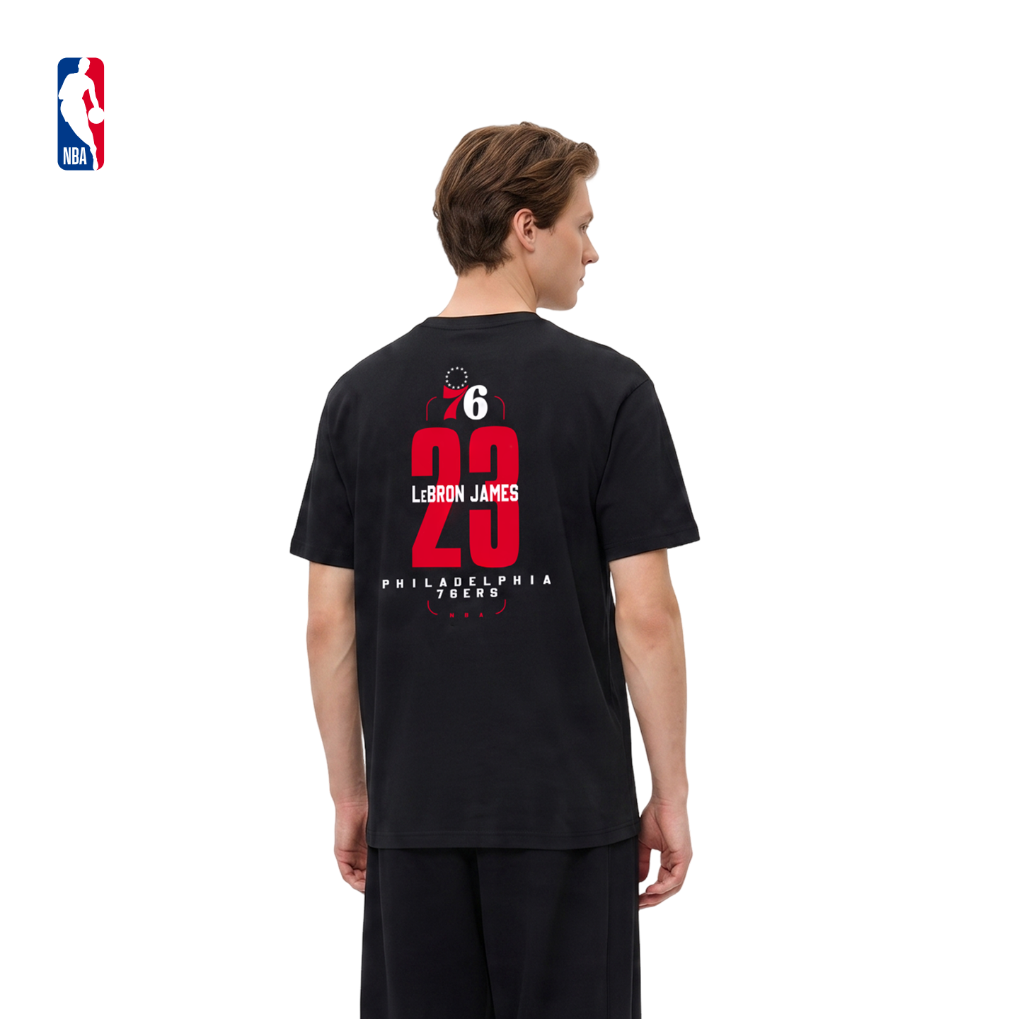 【国家补贴】NBA官方76人詹姆斯休闲运动篮球纯棉短袖T恤男士夏季