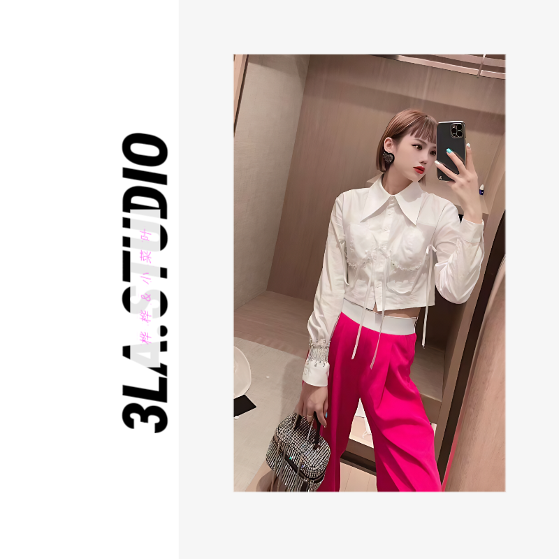 【蓉蓉】2025女装打底T恤烫钻显瘦修身旅游拍照打卡气质时尚款