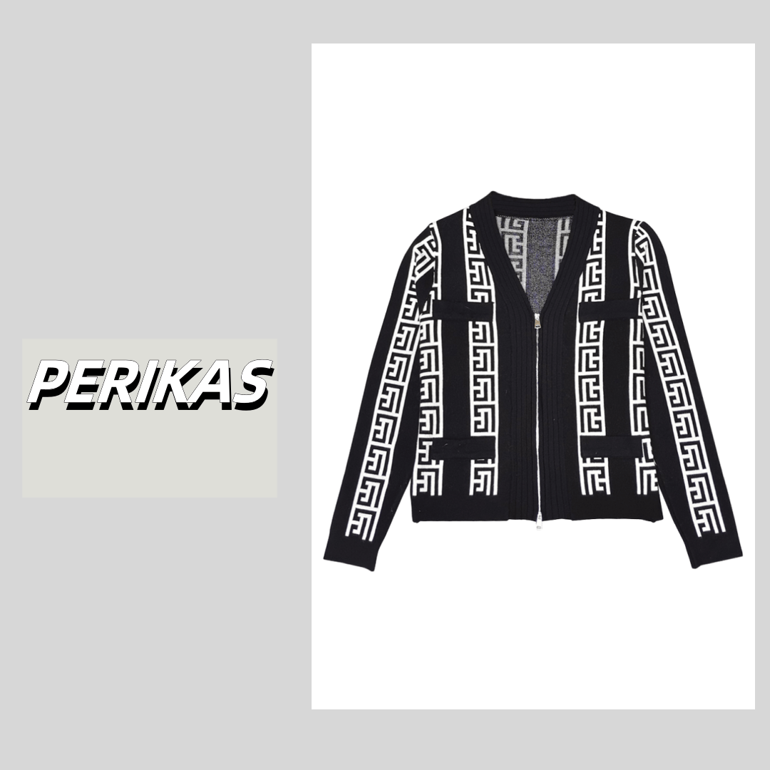 【奥莱专供】2023秋冬新款小香风气质长袖针织开衫双头拉链V领外搭