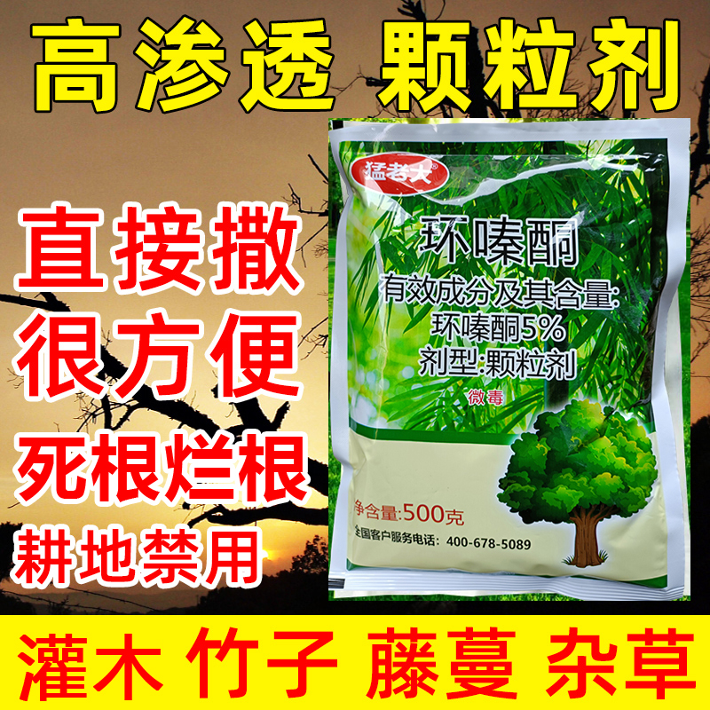 杂竹净环嗪酮除草死根烂根药剂竹子乔木灌木开荒用环嗪哃烂根剂