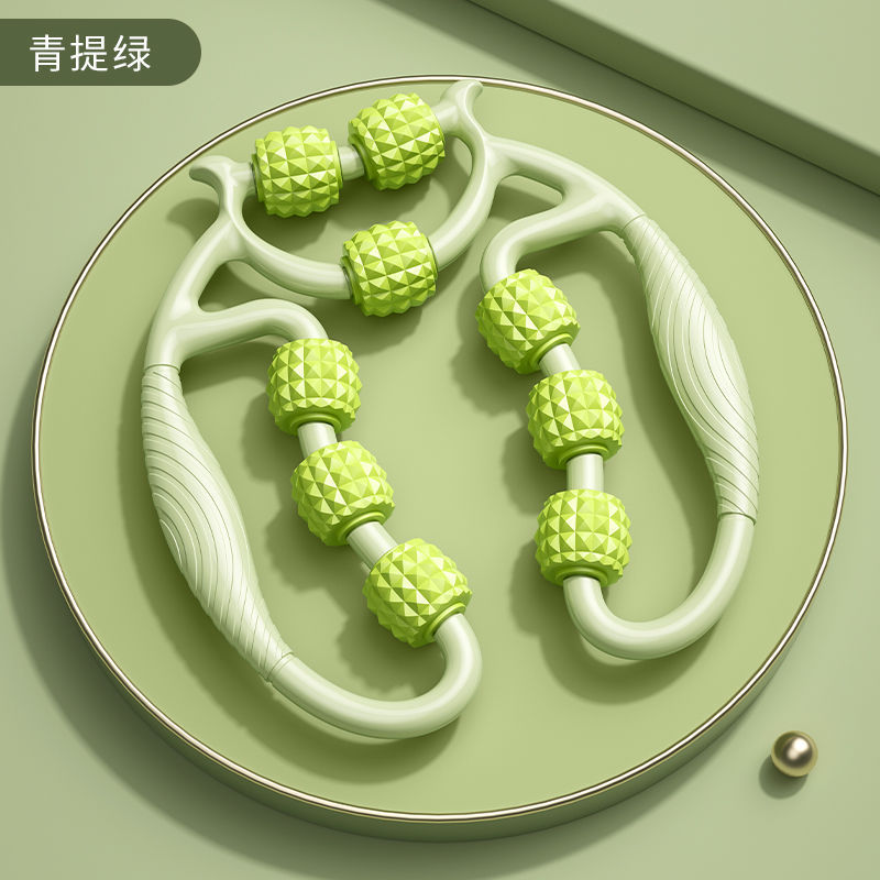 瘦腿神器环形夹腿小腿按摩滚轮滚轴狼牙棒泡沫轴肌肉拉伸放松按摩