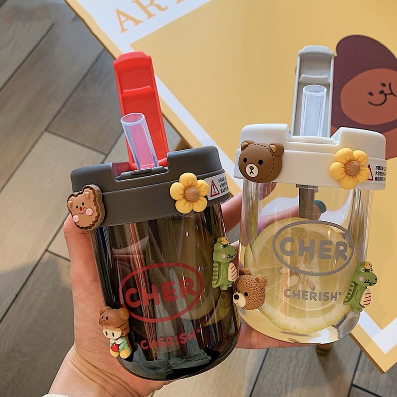 夏天创意ins风吨吨杯水杯水壶硅胶吸管可爱迷你咖啡杯