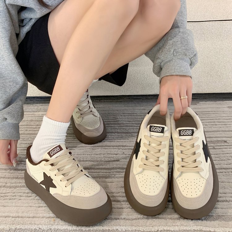 环球厚底帆布鞋女2023新款休闲鞋松糕女鞋子增高百搭运动休闲
