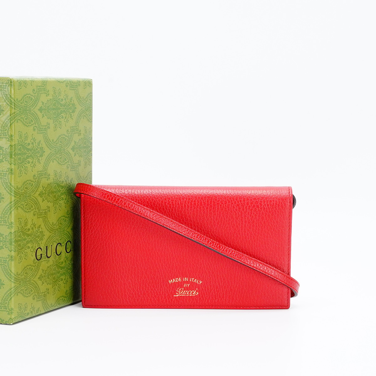 95新  【桔夕林泽专属】Gucci斜挎口盖包荔枝纹烫金logo/BG22014088