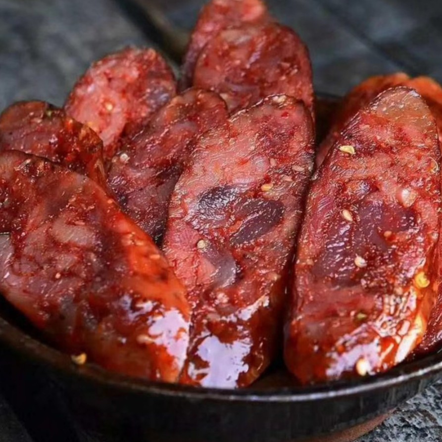 农家香肠 微麻辣手工土特产 熏制美味秘制香肠 煮熟食用